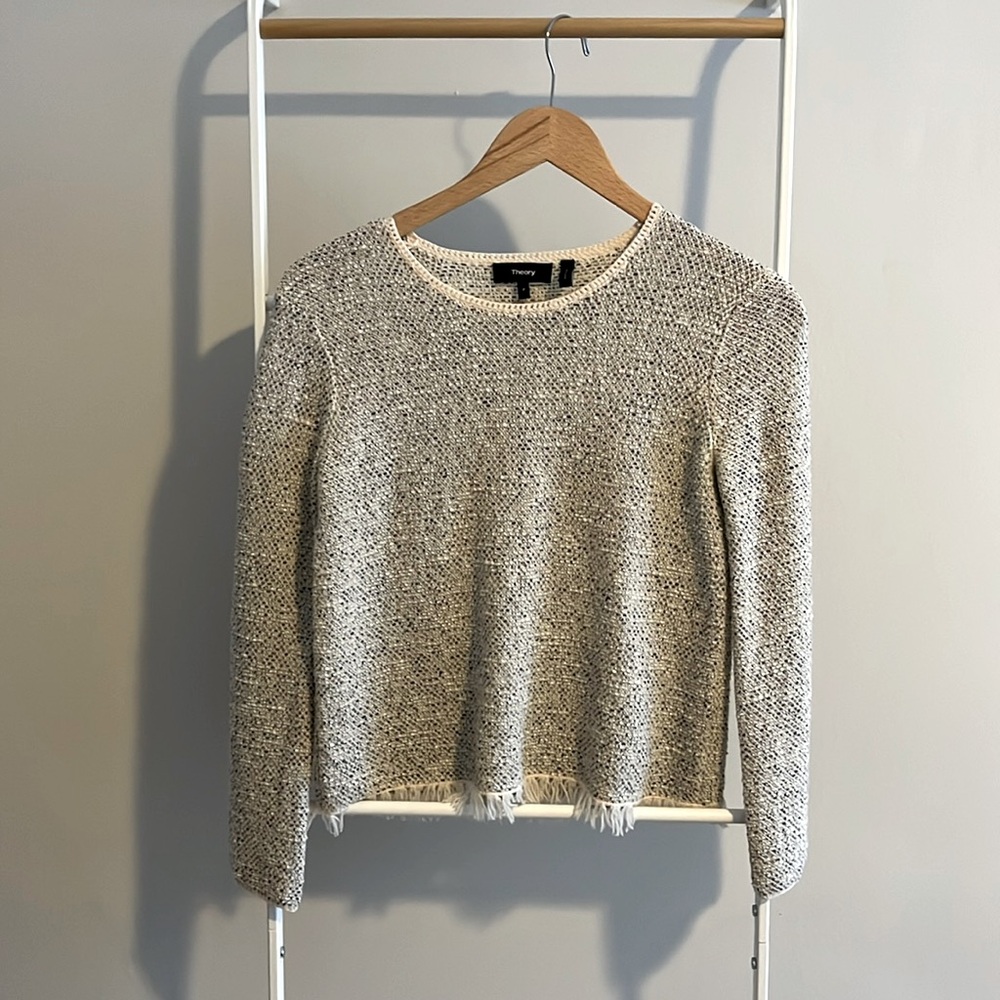 Theory sweater cotton wool blend sweater